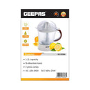 GEEPAS GCJ5384 Citrus Juicer, White