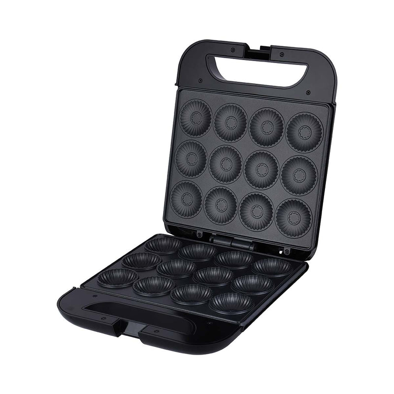 GEEPAS GCM3762 12Pcs Mini Cake Maker 1400 W, Black صانعة الكيك الصغيرة جيباس