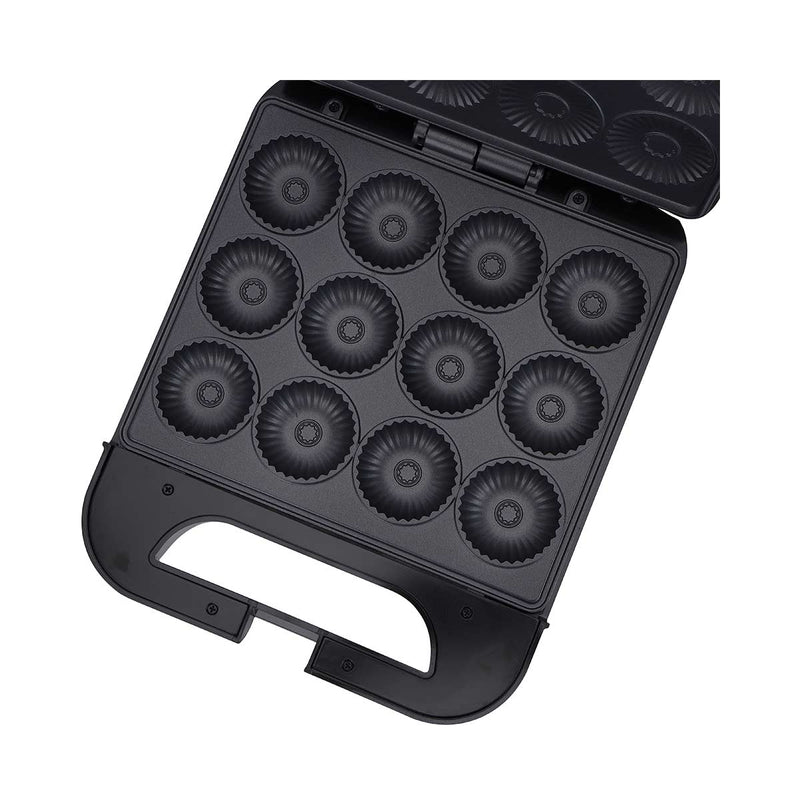 GEEPAS GCM3762 12Pcs Mini Cake Maker 1400 W, Black صانعة الكيك الصغيرة جيباس