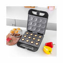 GEEPAS GCM3762 12Pcs Mini Cake Maker 1400 W, Black صانعة الكيك الصغيرة جيباس