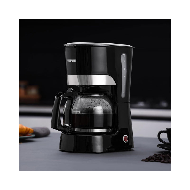 GEEPAS GCM6103 Coffee Maker 1.5 L, Black ماكينة صنع القهوة جيباس
