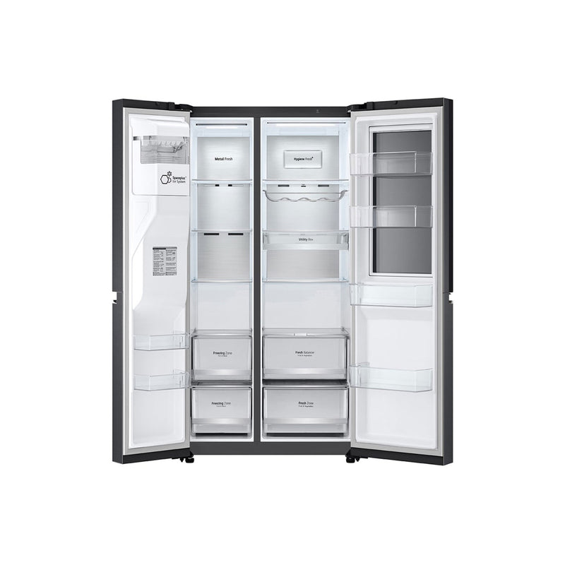 LG GCX-278TNB InstaView ThinQ Side by Side Refrigerator 611L, Black