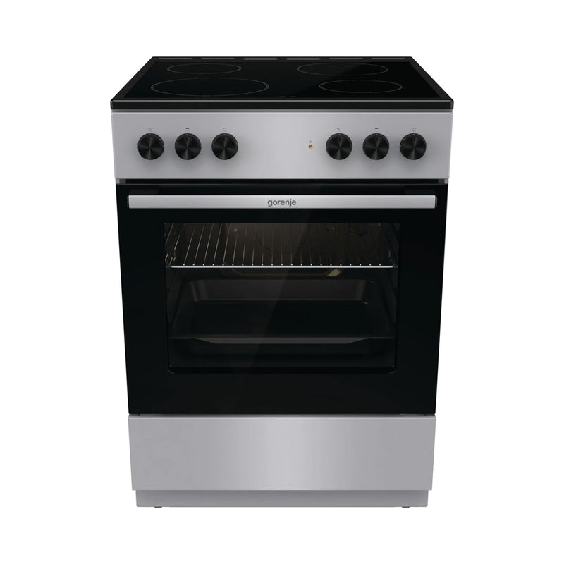GORENJE GEC6A11SG 4-Hob Electric Cooker, Gray  طباخ كهربائي جورنجي