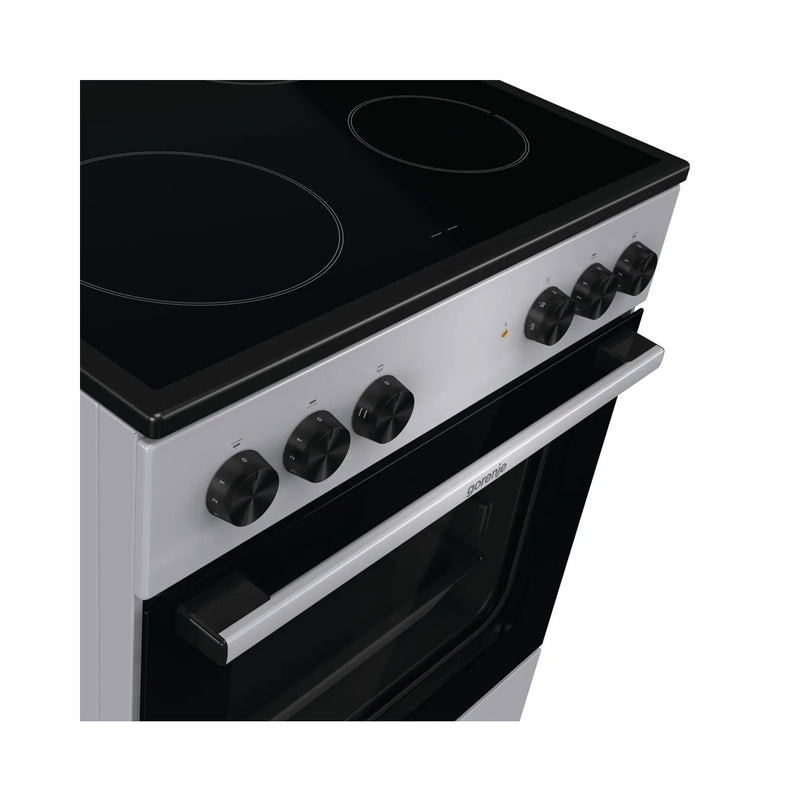 GORENJE GEC6A11SG 4-Hob Electric Cooker, Gray  طباخ كهربائي جورنجي