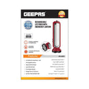 GEEPAS GFL4663 2-in-1 Rechargeable Emergency Lantern with LED Torch, Red