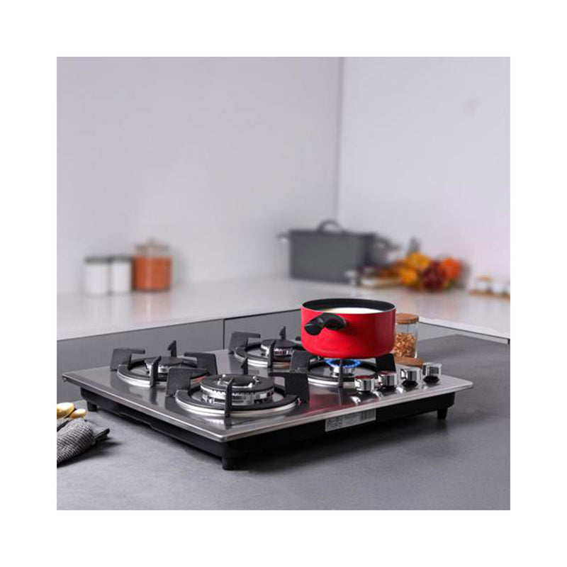 GEEPAS GGC31026 2-in-1 Built-in Gas Hob, Silver طباخ كهربائي جيباس
