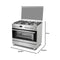 GORENJE GGI9C21X 5-Burner Gas Cooker, Silver طباخ غاز جورنجي