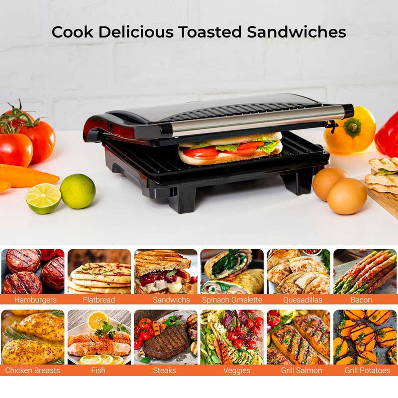 GEEPAS GGM5394 Stainless Steel Grill Maker Automatic Temperature Control كابسة وشواية جيباس