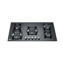 DLC GHG-915-A2CBS Gas Built-In Cooker With 2 Large Eyes, 90 Cm, Black Glass