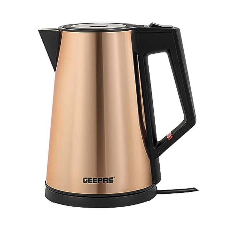 GEEPAS GK38033 Three Layer Stainless Steel Electric Kettle, Bronze  غلاية كهربائية جيباس