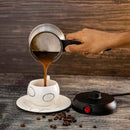 GEEPAS GK38050 Electric Turkish Coffee Maker, Stainless Steel Body صانعة قهوة جيباس