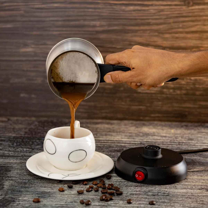 GEEPAS GK38050 Electric Turkish Coffee Maker, Stainless Steel Body صانعة قهوة جيباس