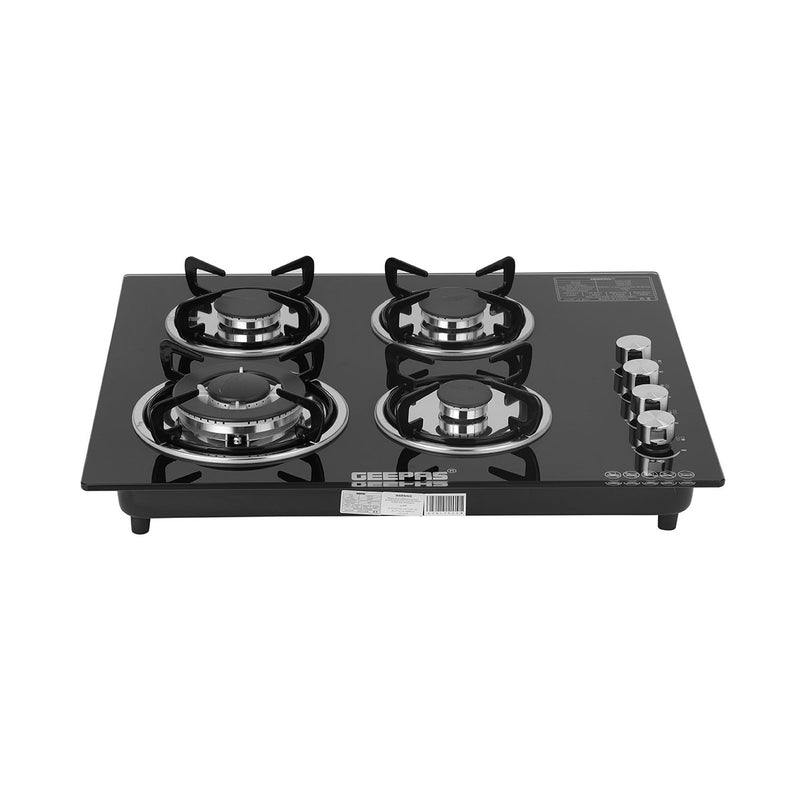GEEPAS GK4410 4-Burner Gas Cooker, Black طباخ كهربائي غازي جيباس