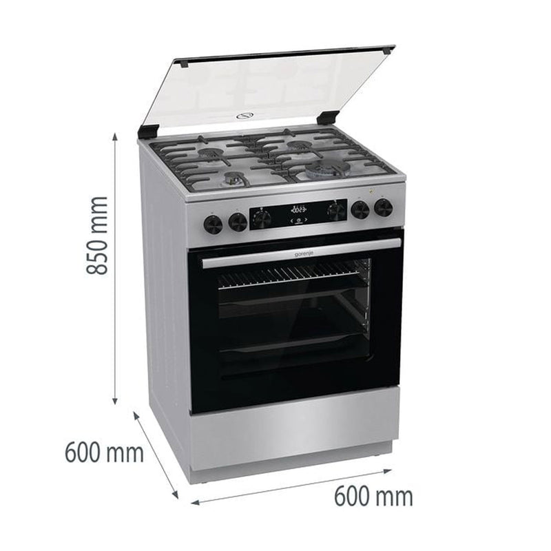 GORENJE GK6C62XA 4-Burner Gas Cooker, Gray طباخ غازي جورنجي