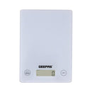 GEEPAS GKS46525UK Tempered Glass Kitchen Scale, White