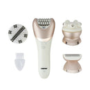 GEEPAS GLS86053 4-in-1 Electric Hair Remover, Pink ماكنة ازالة الشعر للوجه جيباس