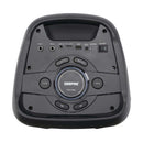 GEEPAS GMS11168 Rechargeable Professional Speaker | TWS Connection, BT/FM/USB/TF Card | LED Display | Wireless Microphone | 40000 W, 7.4V/3000mAh Lithium Battery, Black مكبر صوت احترافي قابل لإعادة الشحن جيباس
