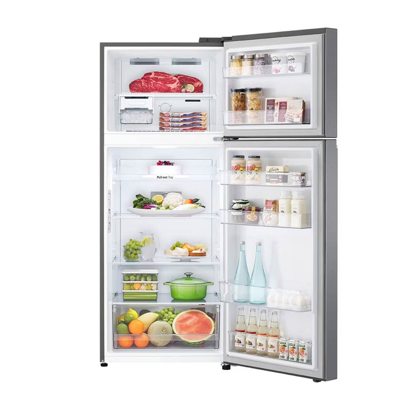 LG GNB-562GVEP Top Freezer Refrigerator, Linear Cooling, Smart Inverter, 375 L, Gray ثلاجة انفيرتر  ال جي