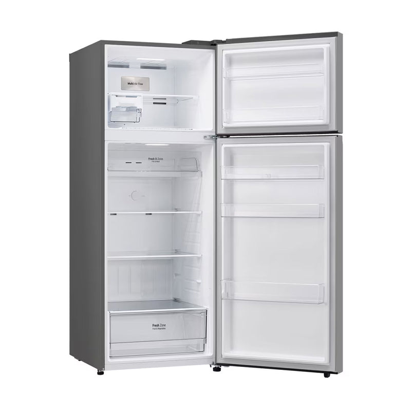 LG GNB-682FVFP Top Freezer Refrigerator 461 L , Inverter Compressor, Silver Color ثلاجة انفيرتر