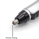 GEEPAS GNT8651 2-In-1 Nose And Ear Hair Trimmer with Cleaning Brush, Black/Silver ماكنة ازالة شعر الانف جيباس