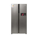 GREEN GRF-HCSBS510X Side-by-Side Refrigerator, Grey ثلاجة بابين  24 قدم كرين