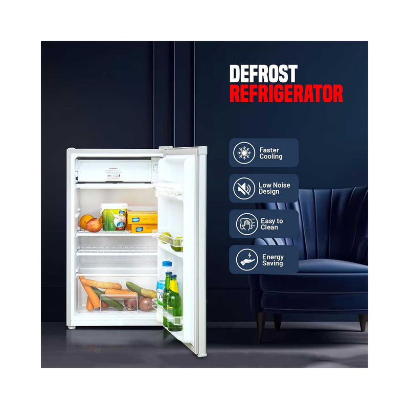 GEEPAS	GRF119SPE Single Door Refrigerator, White ثلاجة جيباس