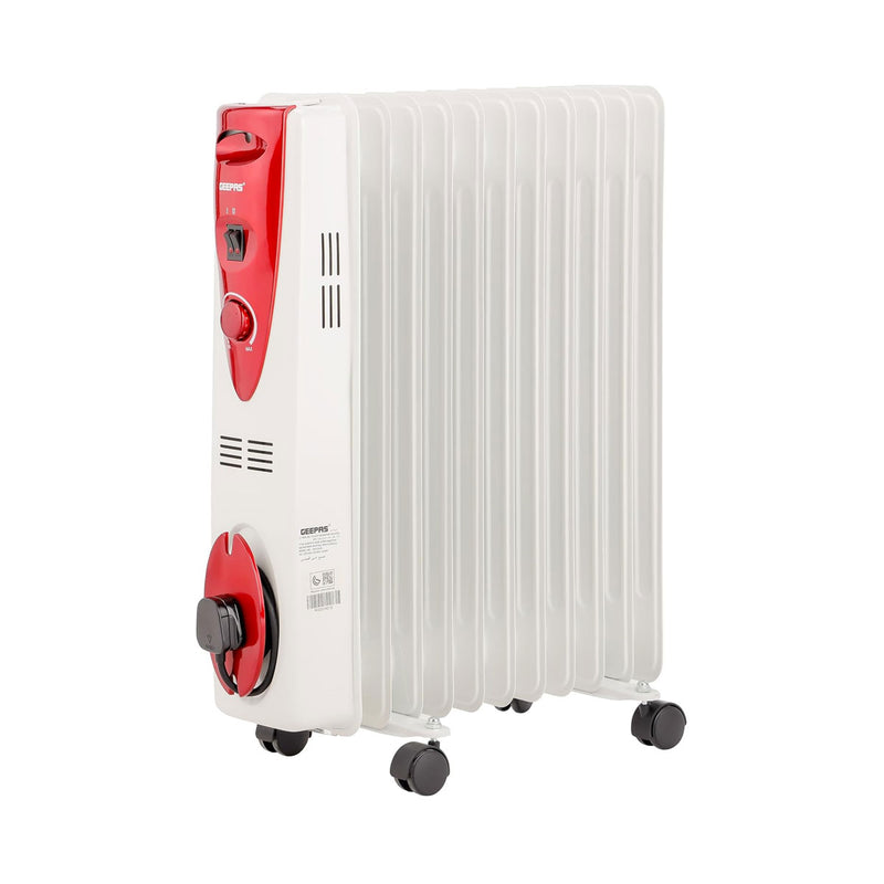 GEEPAS	GRH28501 Oil-Filled Radiator, White مدفئة زيتية جيباس
