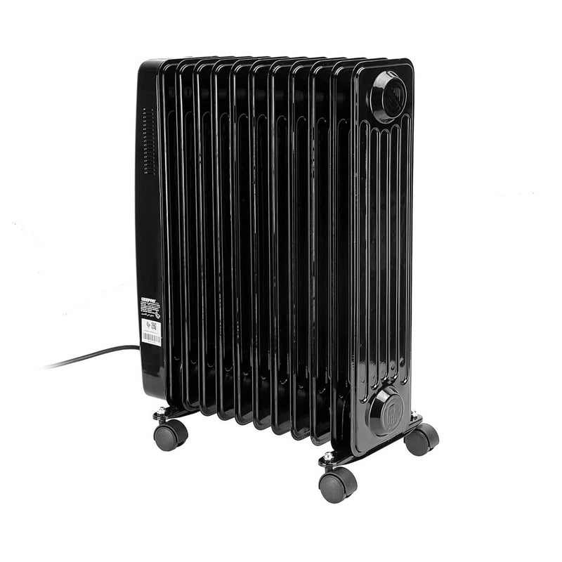 GEEPAS	GRH9101 11 Fins Oil Filled Radiator Heater with Fan, Black مدفئة زيتية جيباس