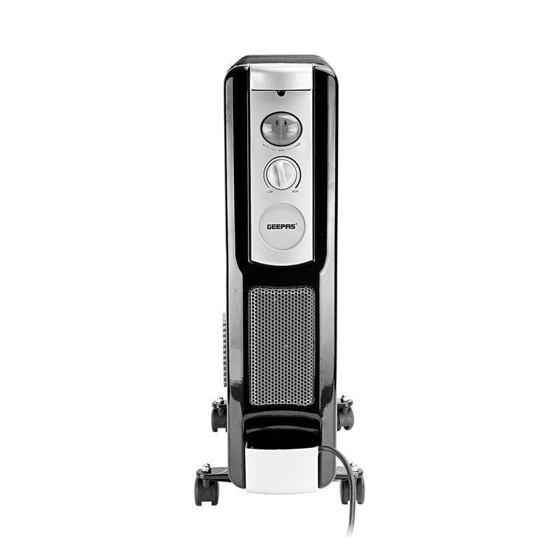 GEEPAS	GRH9101 11 Fins Oil Filled Radiator Heater with Fan, Black مدفئة زيتية جيباس