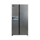 ROYAL AL RAHMANI GRR630NF  GLASS Side-by-side Door Refrigerator, Silver ثلاجة رويال رحماني