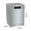 GORENJE GS693C60XUVAD Freestanding dishwasher, White غسالة صحون جورنج