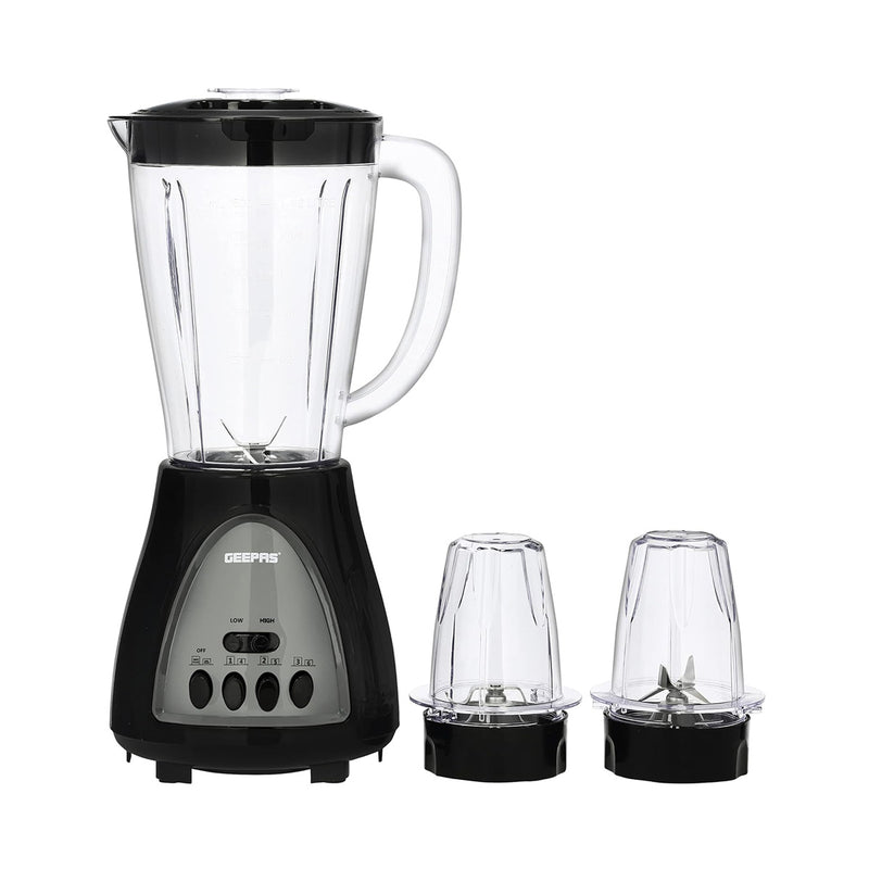 GEEPAS GSB44034 Powerful Motor 400W, 3 In 1 Blender, Turbo Button For Ice Crushing, Overheat Protection خلاط جيباس