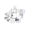 GEEPAS GSB5487 10-In-1 Food Processor 500W, White
