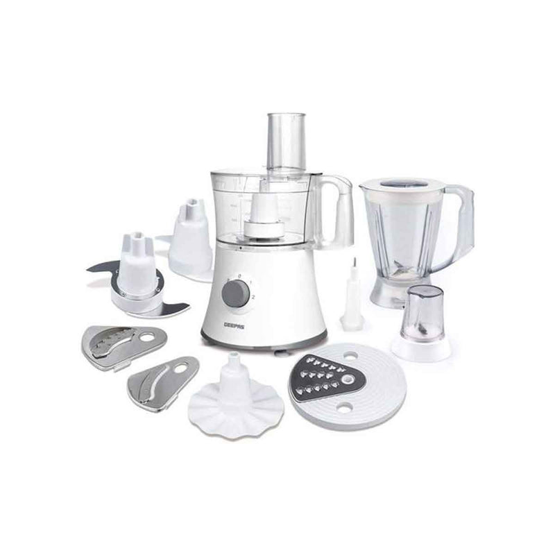 GEEPAS GSB5487 10-In-1 Food Processor 500W, White