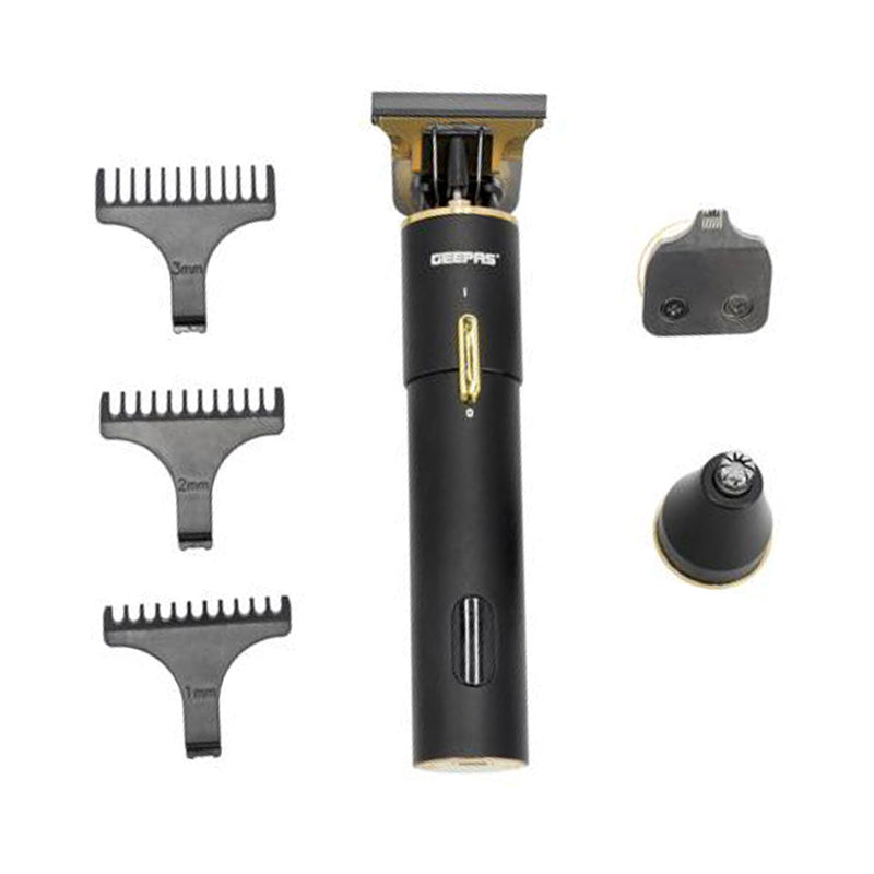 GEEPAS GTR56045 3-in-1 Rechargeable Trimmer, Black ماكينة حلاقة القابلة لإعادة الشحن جيباس