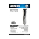 GEEPAS GTR8676 Rechargeable Beard Trimmer, Gray