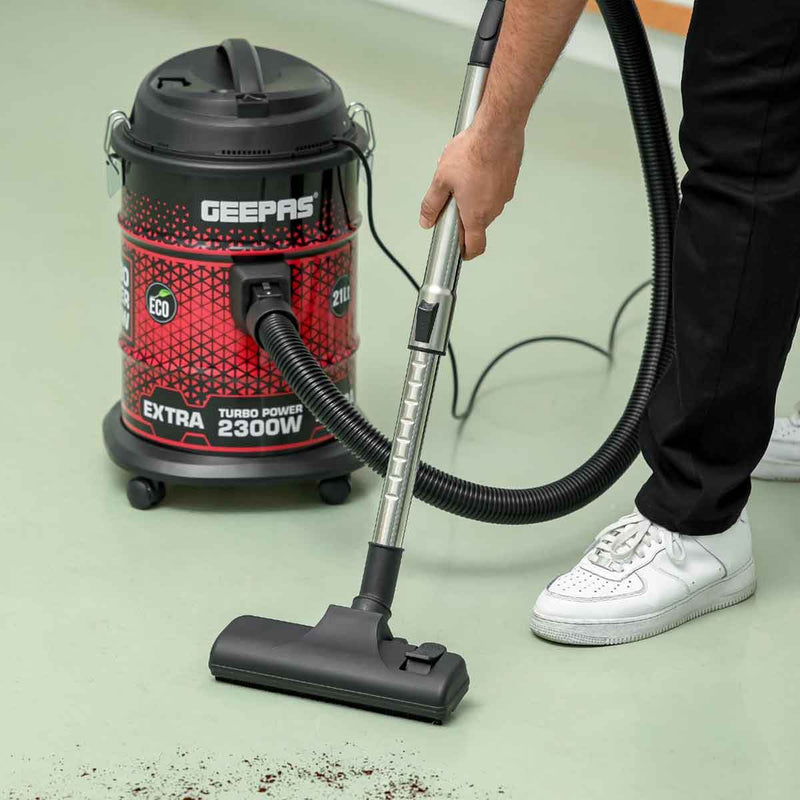 GEEPAS GVC19018 2300W Vacuum Cleaner, 21L Dust Bag Capacity, Red