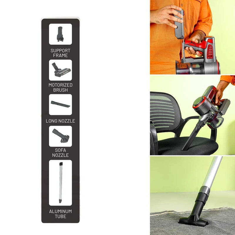 GEEPAS GGVC19038 Rechargeable Cordless Vacuum Cleaner مكنسة كهربائية لاسلكية قابلة لإعادة الشحن جيباس