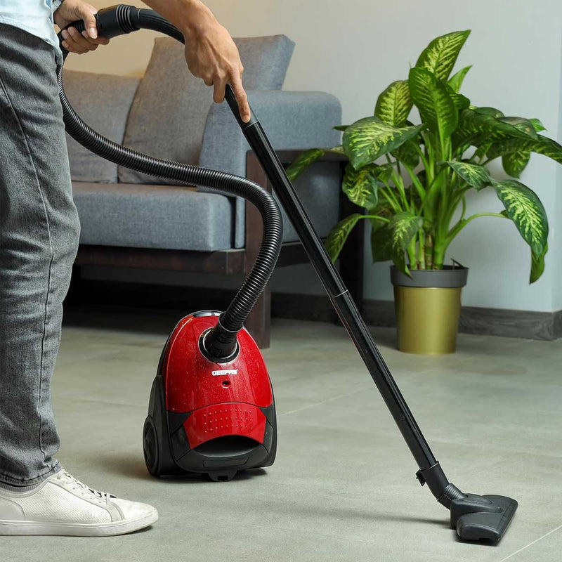 GEEPAS GVC2594 Powerful Suction Dust Full Indicator 2200W, Red مكنسة كهربائية جيباس