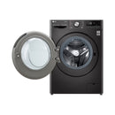 LG WR9011PBG Front Load Washing Machine, 11KG Capacity with AI DD™, Steam+™, Black ال جي  غسالة ملابس باب امامية