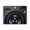 LG WR9011PBG Front Load Washing Machine, 11KG Capacity with AI DD™, Steam+™, Black ال جي  غسالة ملابس باب امامية