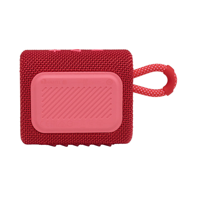 JBL JBLGO3RED  6043 GO 3 Portable Waterproof Bluetooth Speaker with Pro Sound, Red مكبر صوت بلوتوث محمول ومقاوم للماء