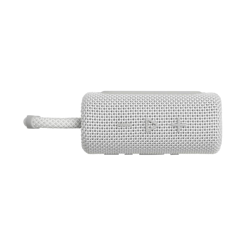 JBL JBLGO3WHT 6045 GO 3 Portable Waterproof Bluetooth Speaker with Pro Sound, White مكبر صوت محمول بلوتوث مقاوم للماء