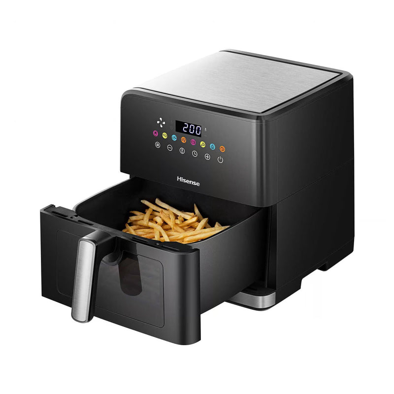 HISENSE H09AFBKS4S Air Fryer 8L, Black قلاية هوائية هايسنس