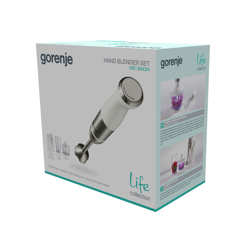 GORENJE HBC806QW Hand blender, White خلاط يدوي مع ملحقاته جورنجي