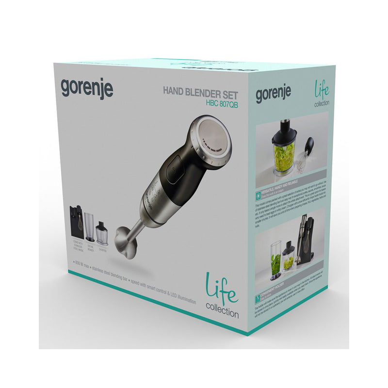 GORENJE HBC807QB Hand blender, Black خلاط يدوي مع ملحقاته جورنجي