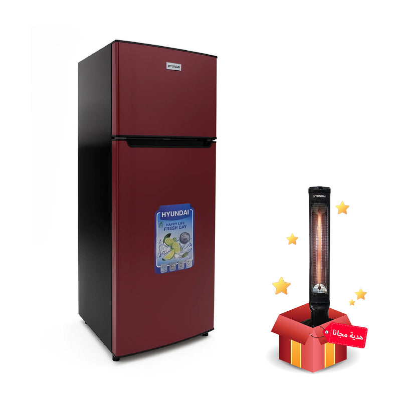 HYUNDAI HBM-1000-Red + HBM-129 ثلاجة هيونداي + مدفئة كهربائية هدية مجانية