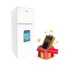 HYUNDAI HBM-1000-White Double Door Refrigerator, White ثلاجة هيونداي + HBM-C1 هدية مجانا