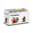 HYUNDAI HBM 1800S Glass Door Freezer, 18 Ft, White مجمدة 18 قدم هيونداي + HBM-20L Vacuum Cleaner هدية مجانا