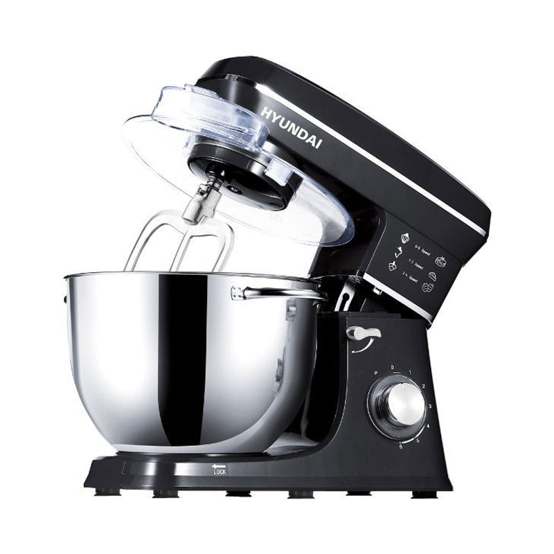 HYUNDAI HBM-212-Black Electric Bowl Mixer 6 Speeds - 8L, Black عجانة هيونداي + HBM-002L هدية مجانا